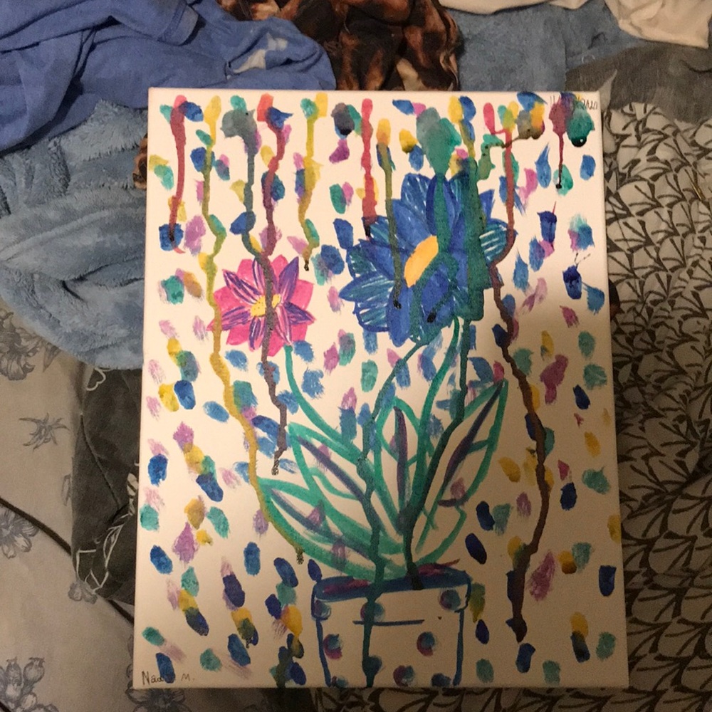 Original painting of flowers in ink